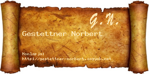 Gestettner Norbert névjegykártya