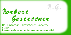 norbert gestettner business card